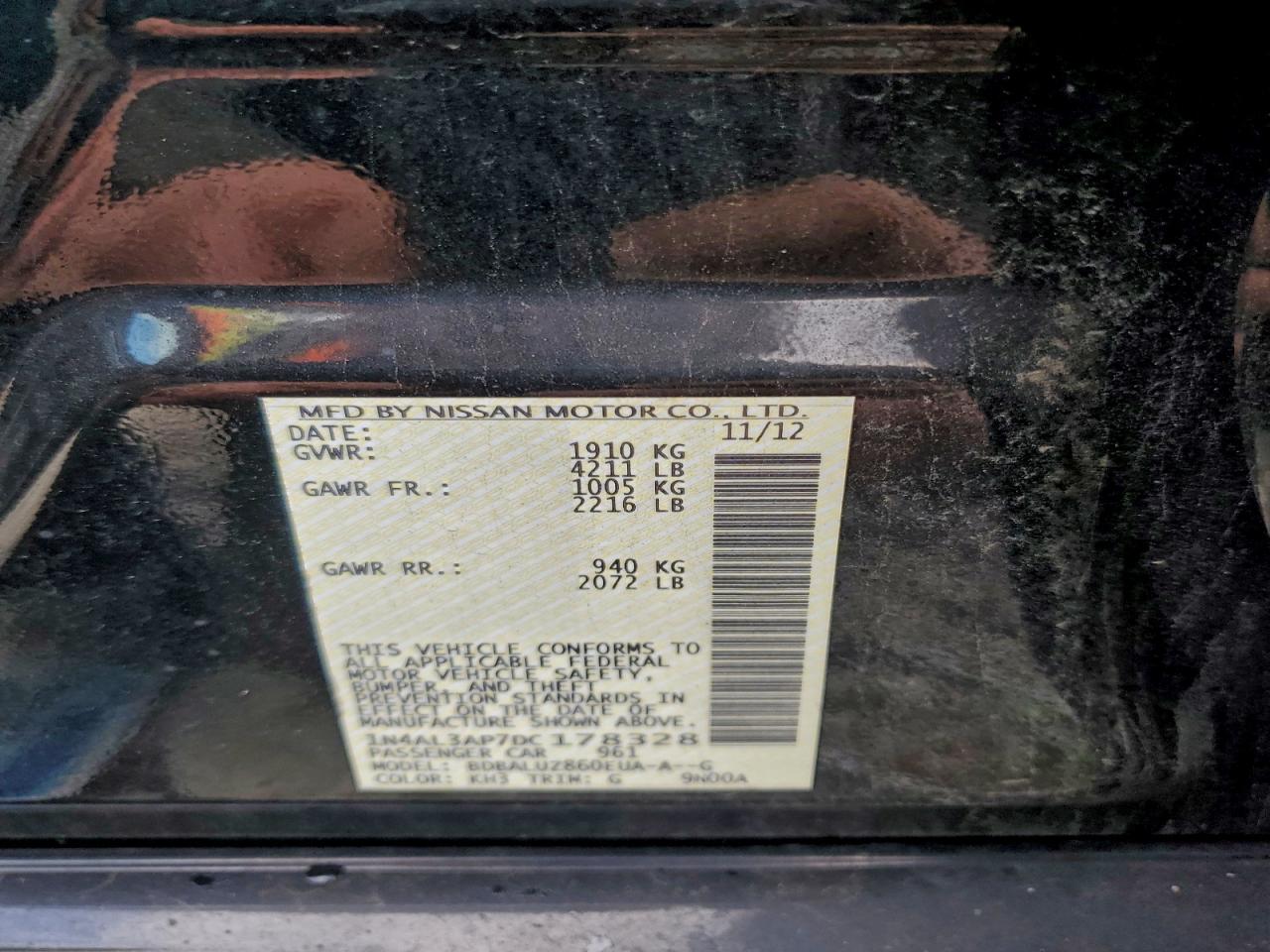 2013 NISSAN ALTIMA 2.5 photo 12