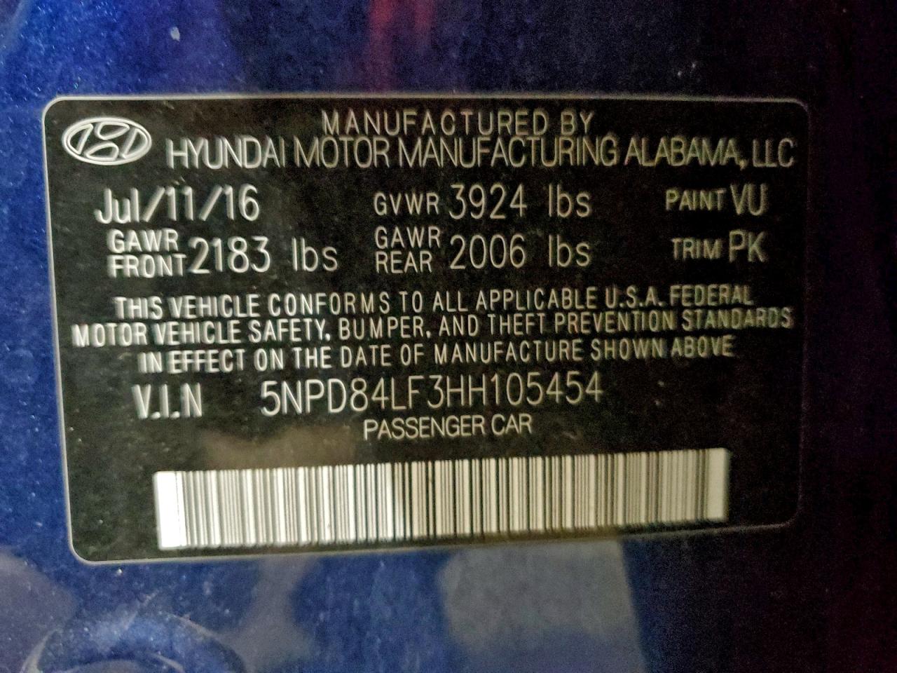 2017 HYUNDAI ELANTRA SE photo 34
