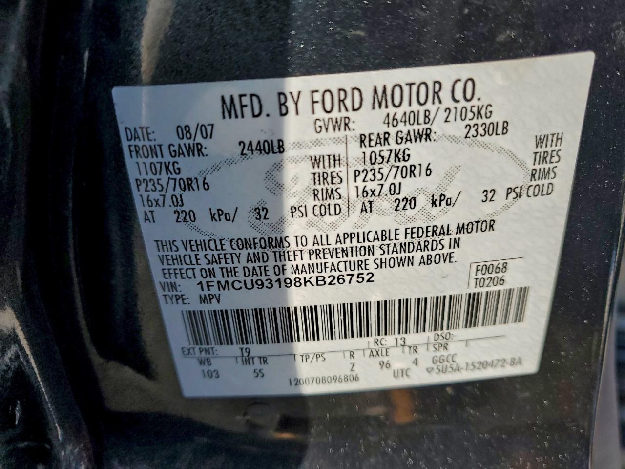2008 FORD ESCAPE XLT photo 13