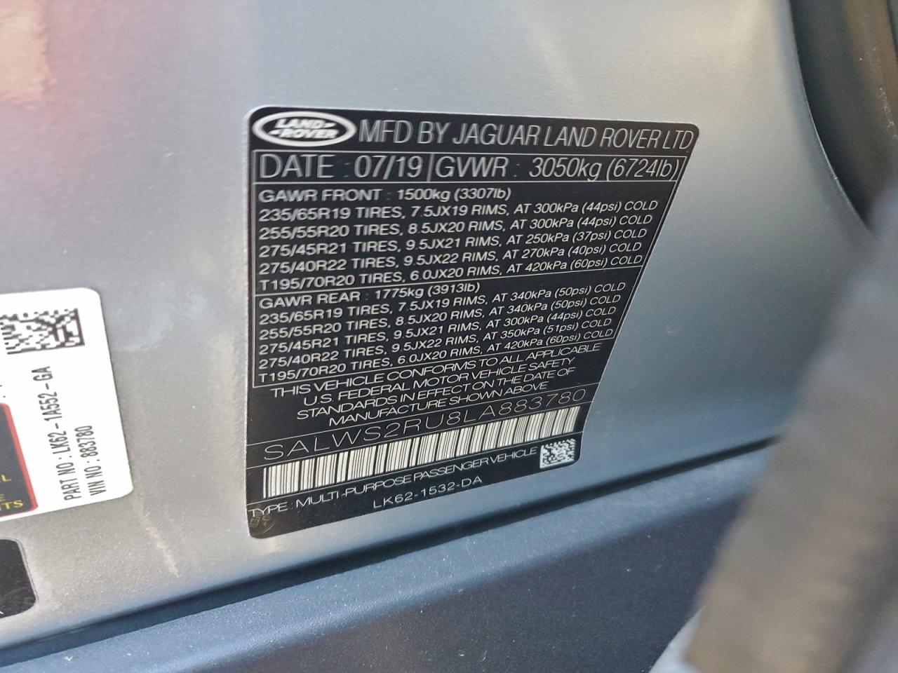 2020 LAND ROVER RANGE ROVER SPORT HST photo 25