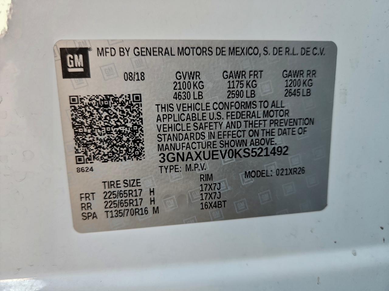 2019 CHEVROLET EQUINOX LT photo 27
