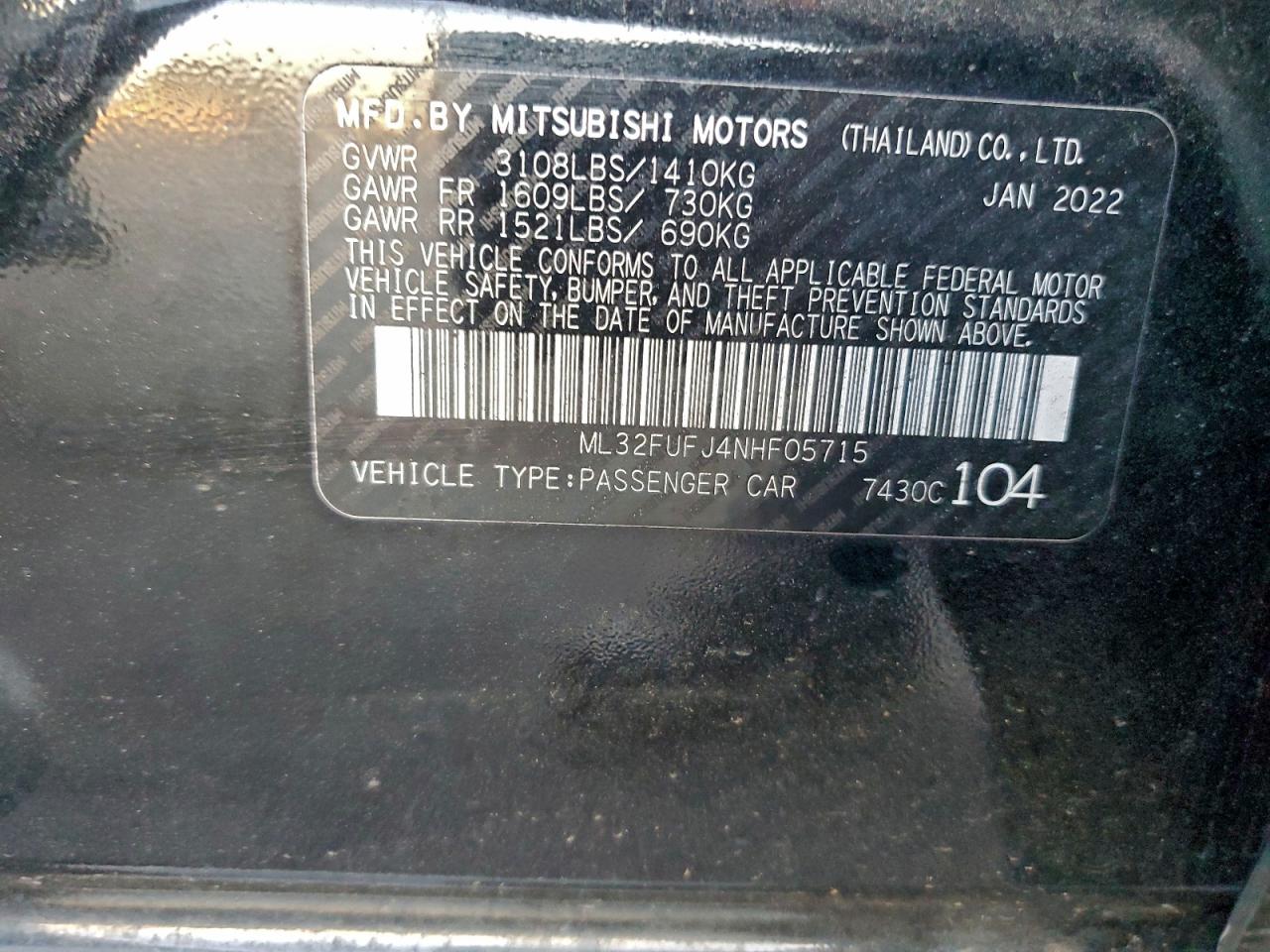 2022 MITSUBISHI MIRAGE G4 ES photo 13