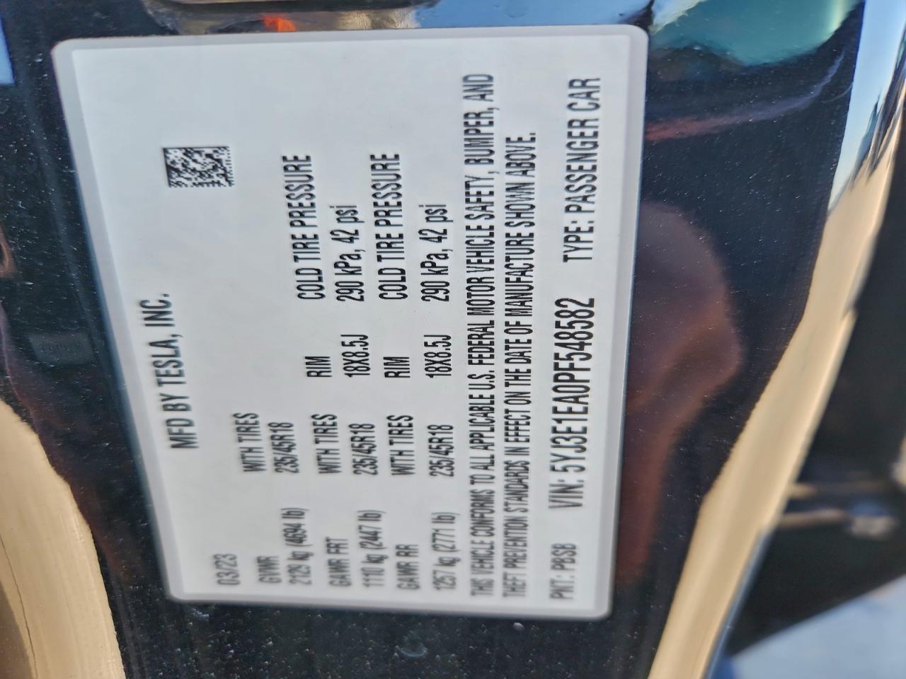 2023 TESLA MODEL 3 photo 13
