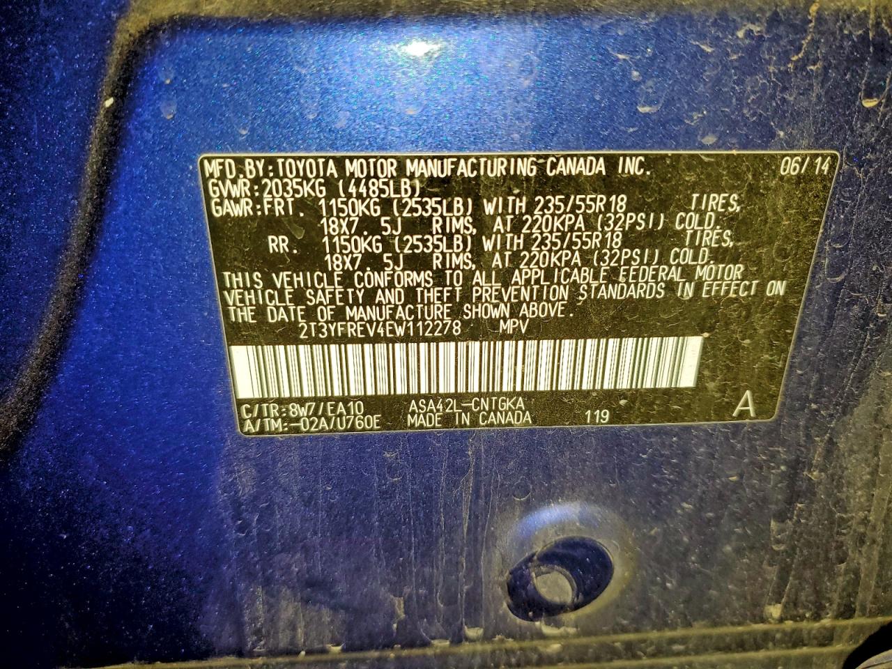 2014 TOYOTA RAV4 LIMITED photo 13