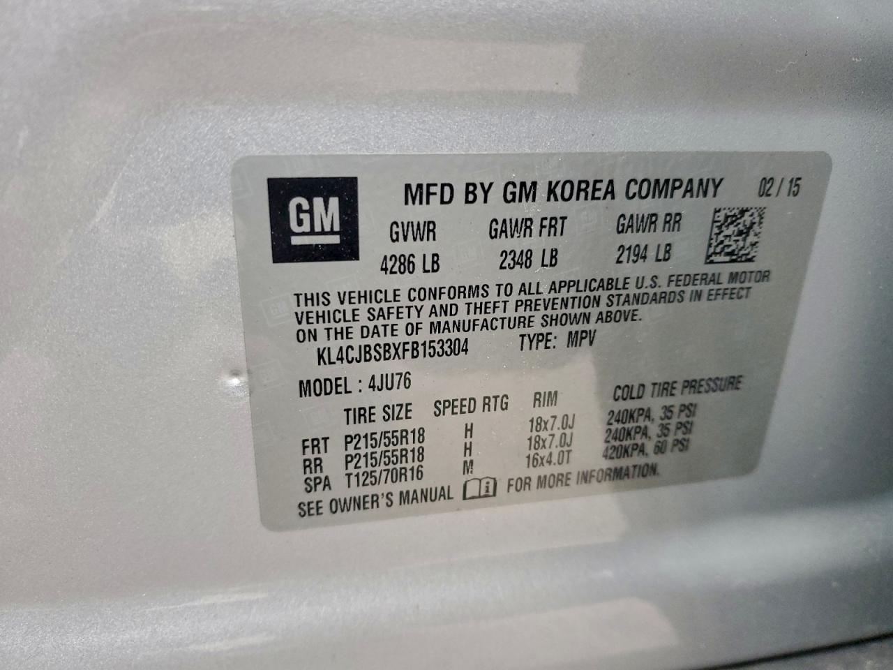 2015 BUICK ENCORE CONVENIENCE photo 14