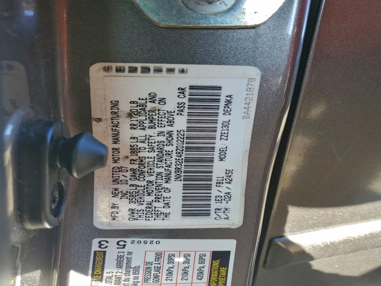 2008 TOYOTA COROLLA CE photo 12