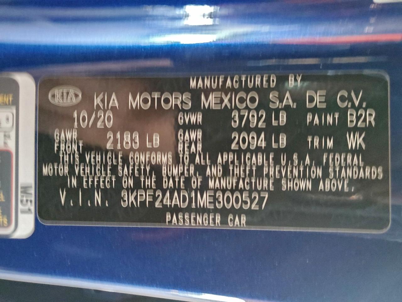 2021 KIA FORTE FE photo 23