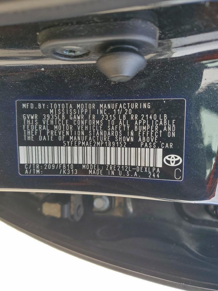2021 TOYOTA COROLLA LE photo 12