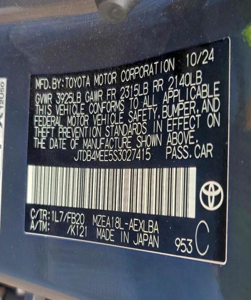 2025 TOYOTA COROLLA LE photo 37