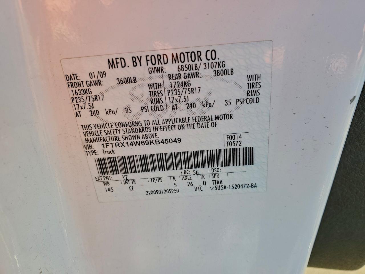 2009 FORD F150 SUPER CAB photo 12
