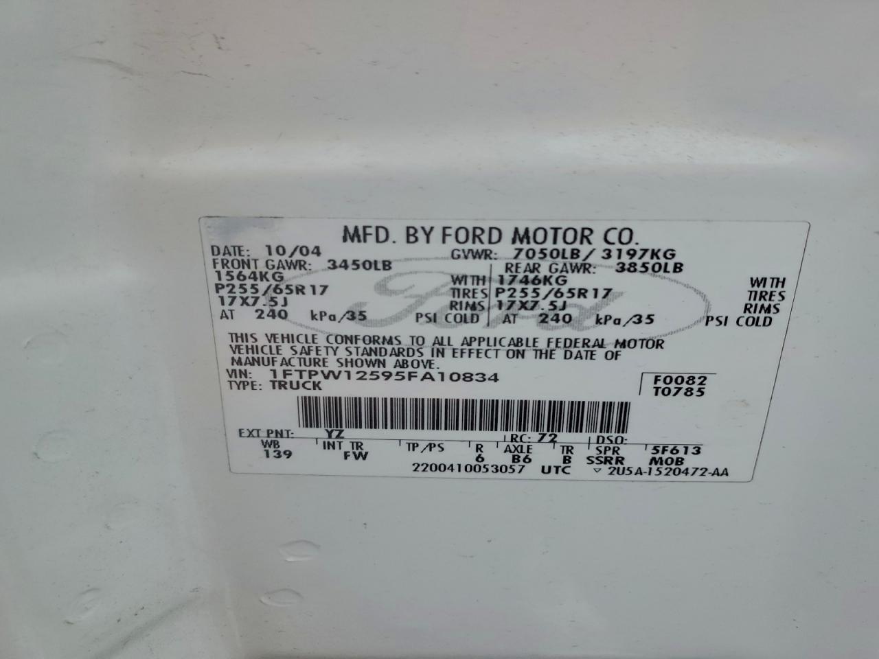 2005 FORD F150 SUPERCREW photo 23