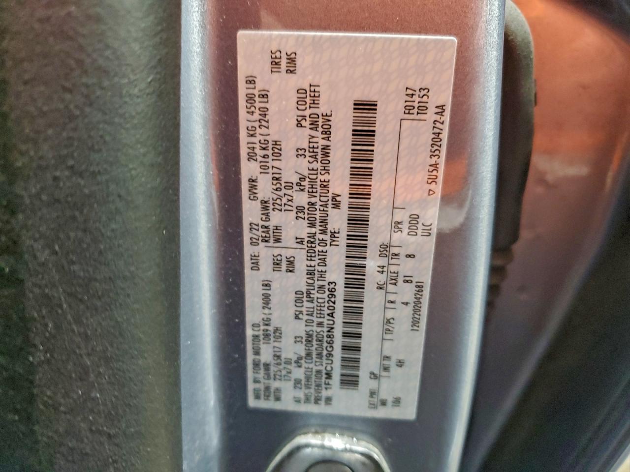 2022 FORD ESCAPE SE photo 13