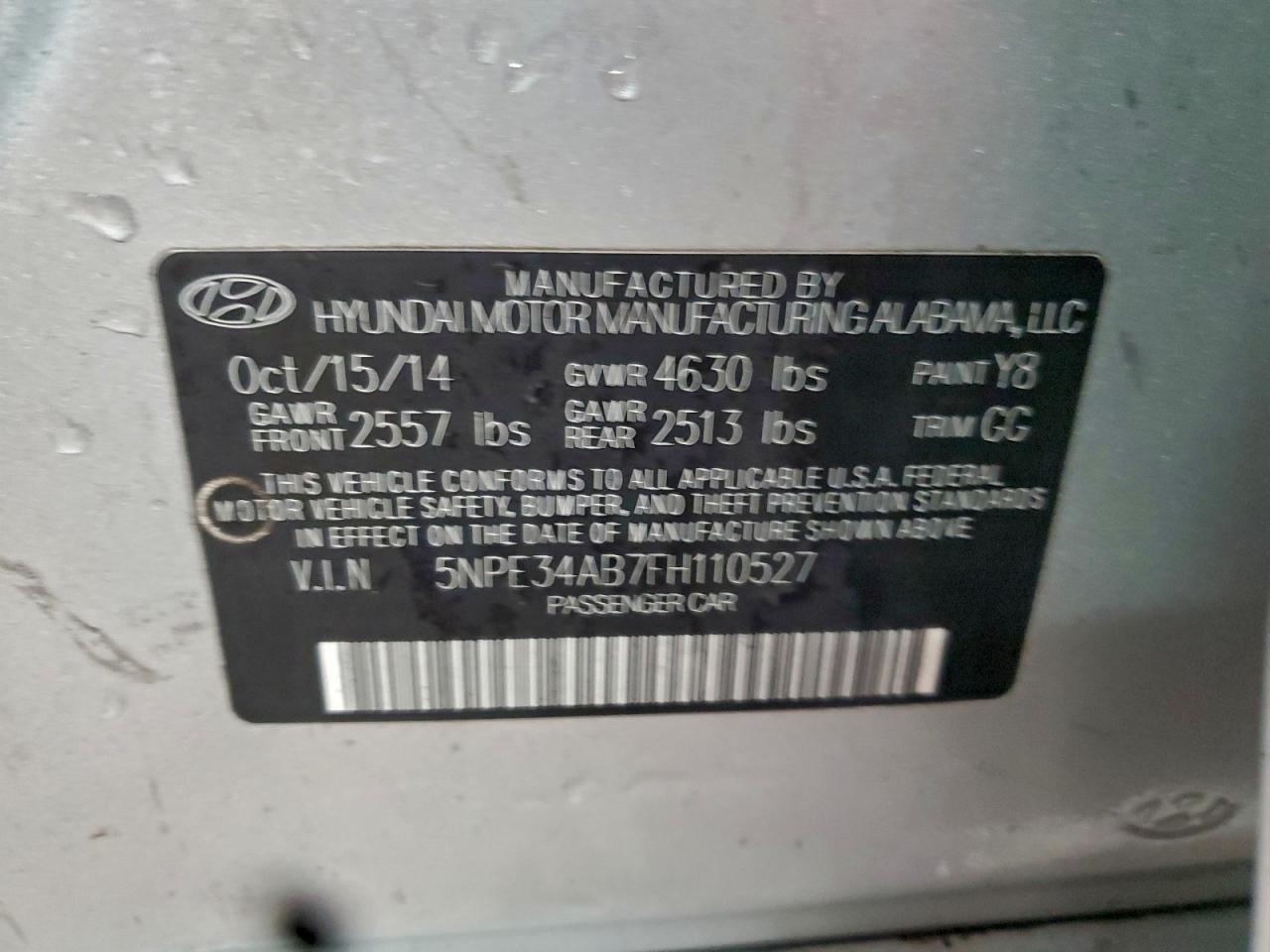 2015 HYUNDAI SONATA SPORT photo 12