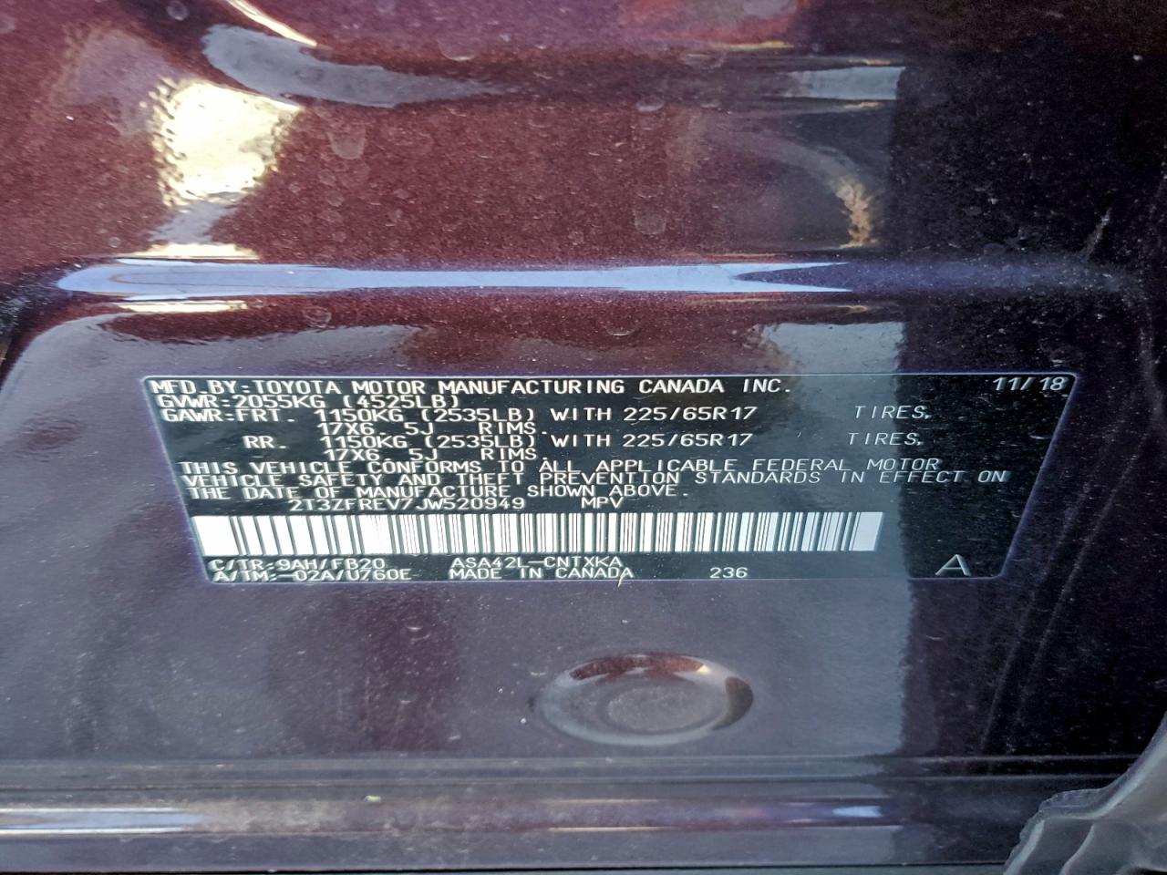 2018 TOYOTA RAV4 LE photo 13