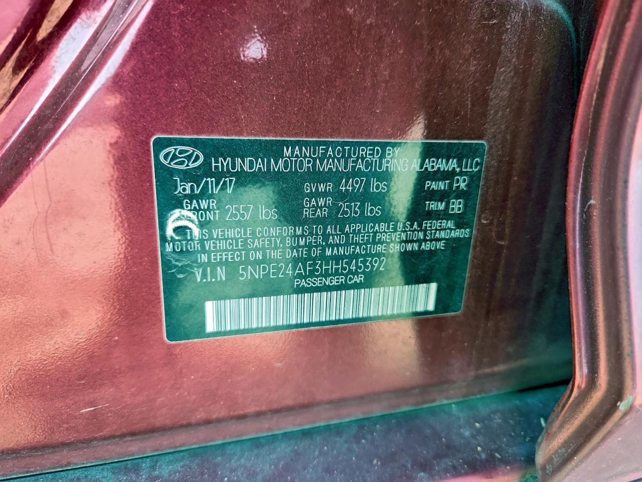 2017 HYUNDAI SONATA SE photo 23