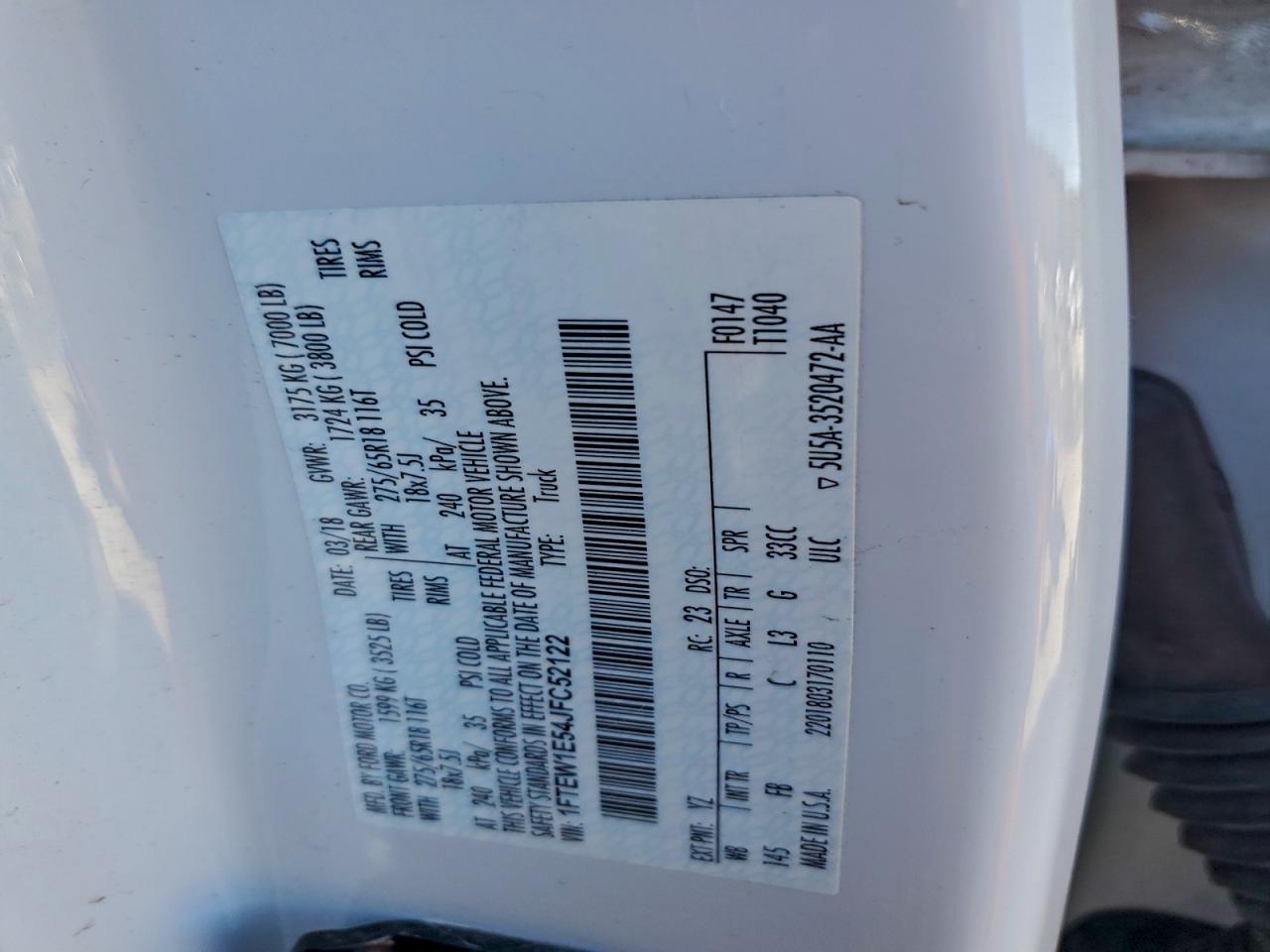 2018 FORD F150 SUPERCREW photo 12
