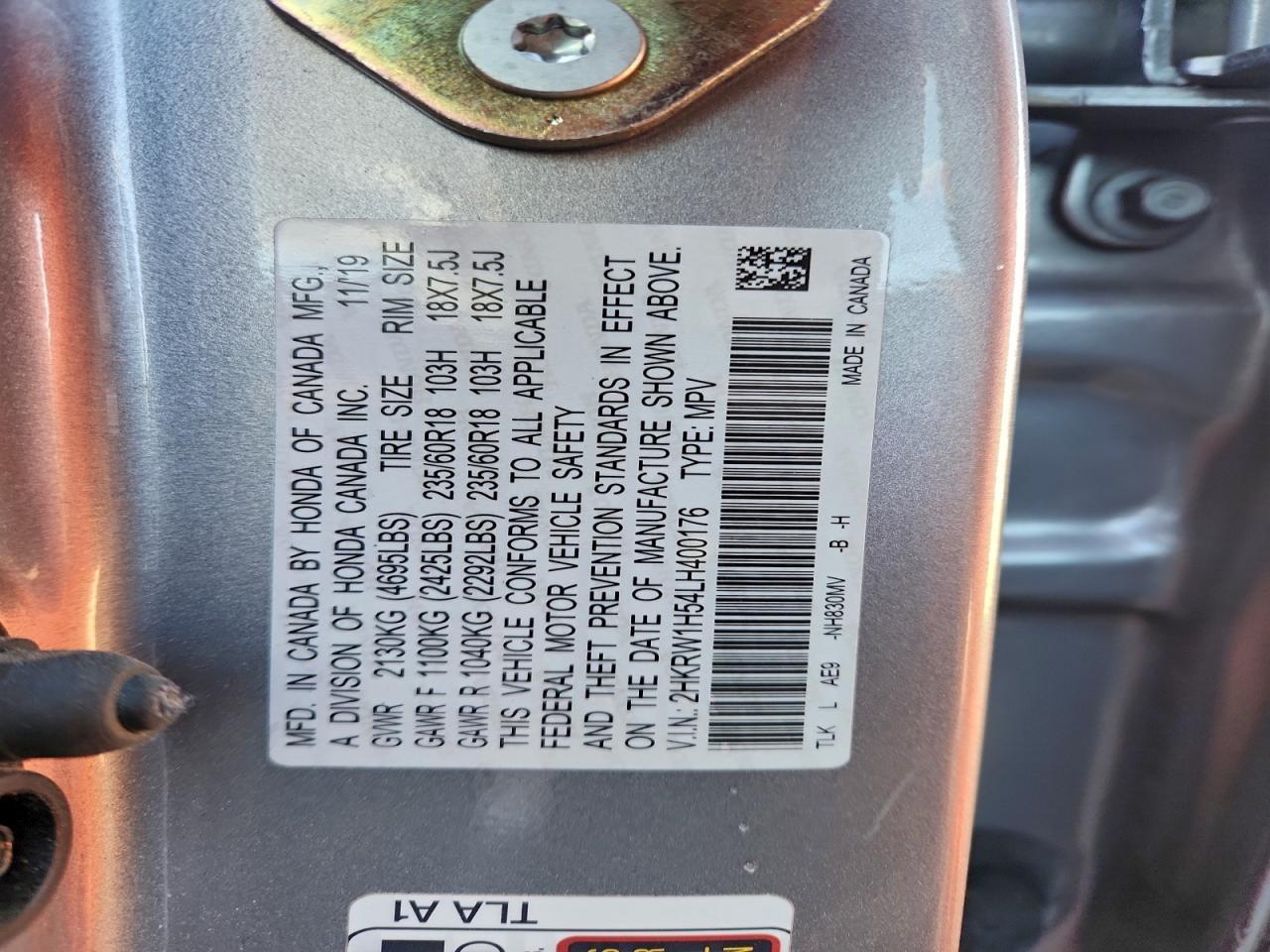 2020 HONDA CR-V EX photo 13