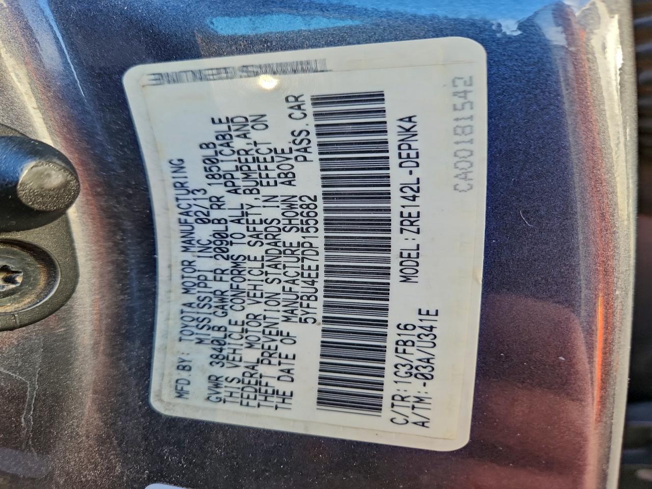 2013 TOYOTA COROLLA BASE photo 34