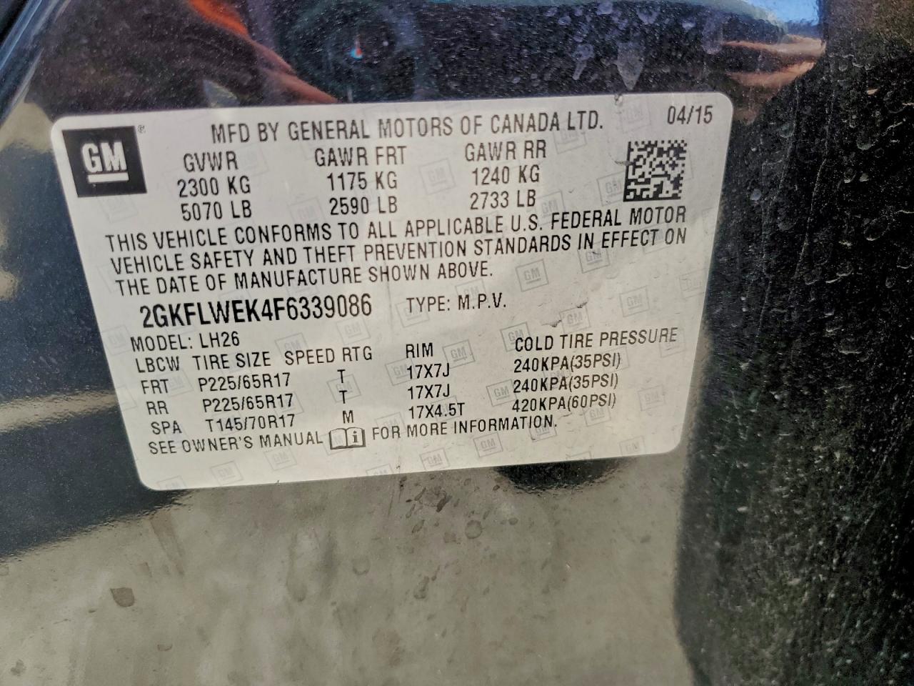 2015 GMC TERRAIN SLE photo 25