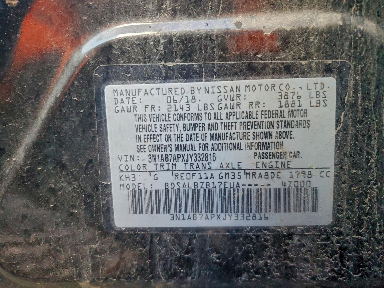 2018 NISSAN SENTRA S photo 34
