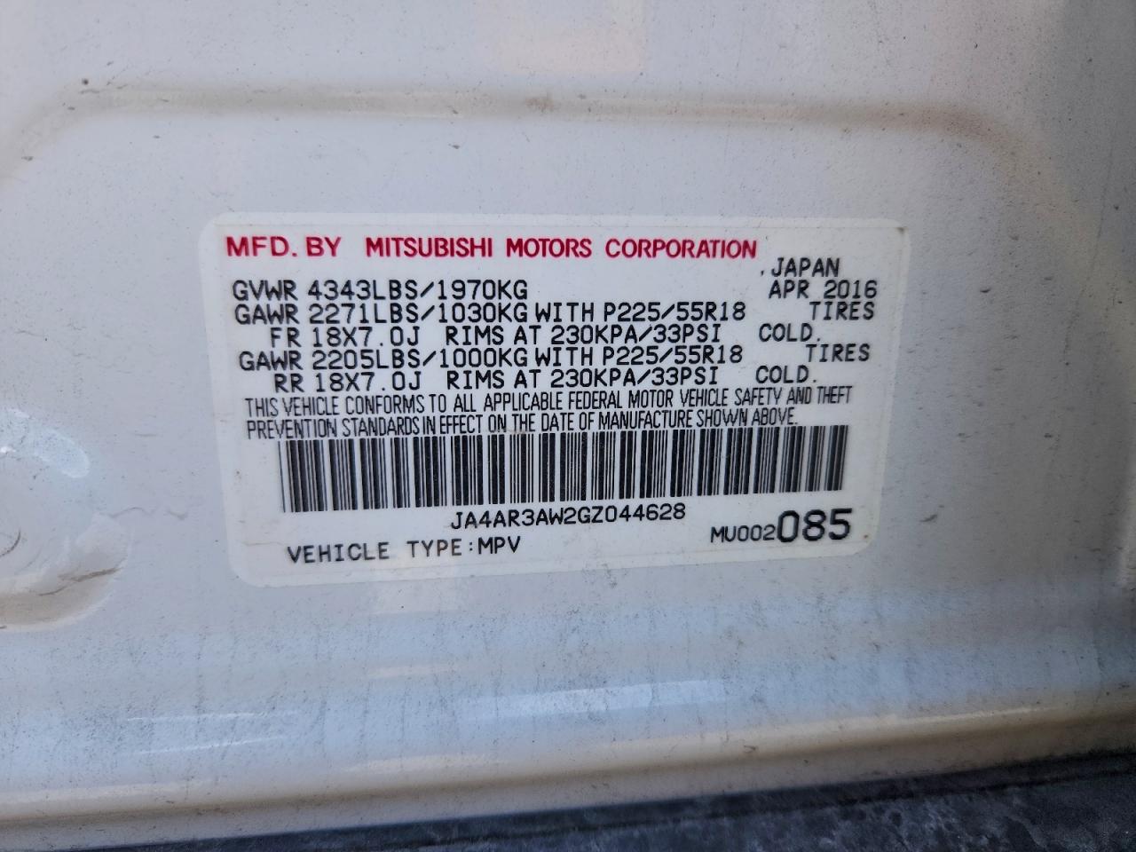 2016 MITSUBISHI OUTLANDER SPORT ES photo 34