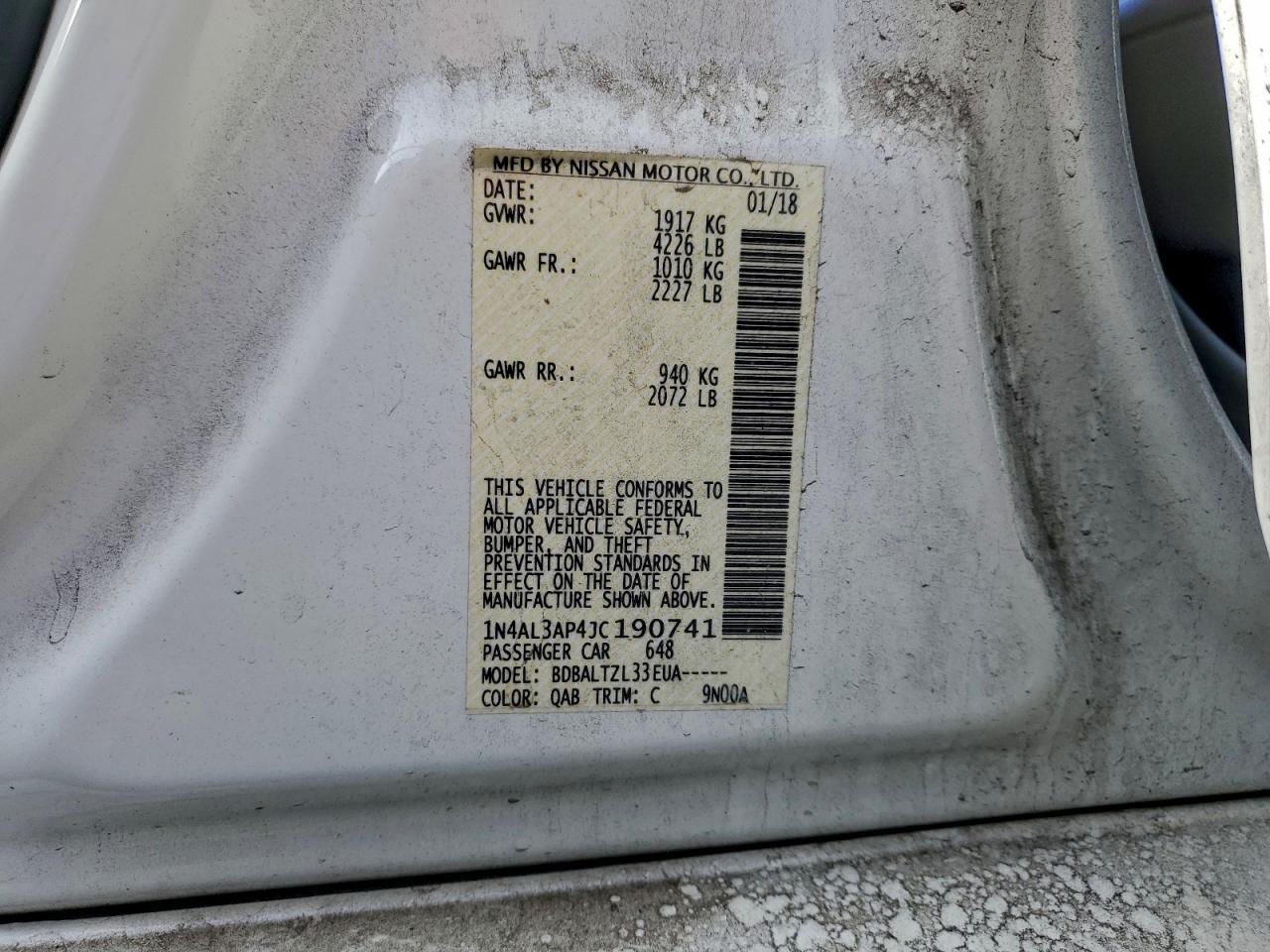 2018 NISSAN ALTIMA 2.5 SL photo 13