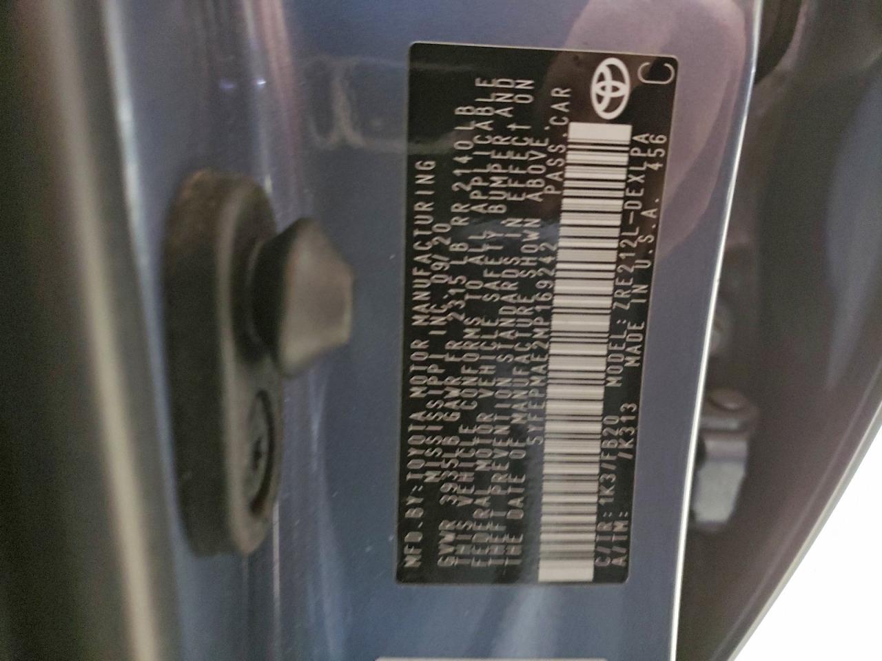 2021 TOYOTA COROLLA LE photo 12