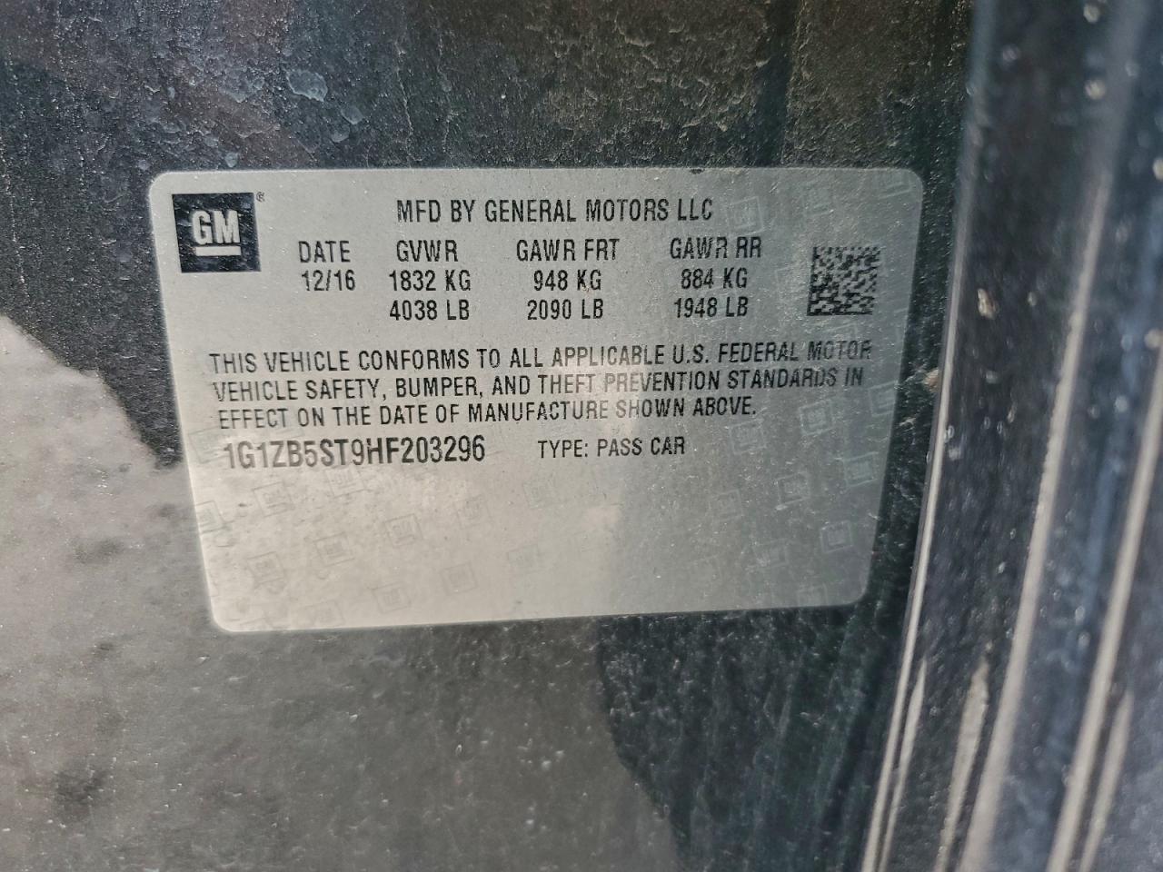 2017 CHEVROLET MALIBU LS photo 12