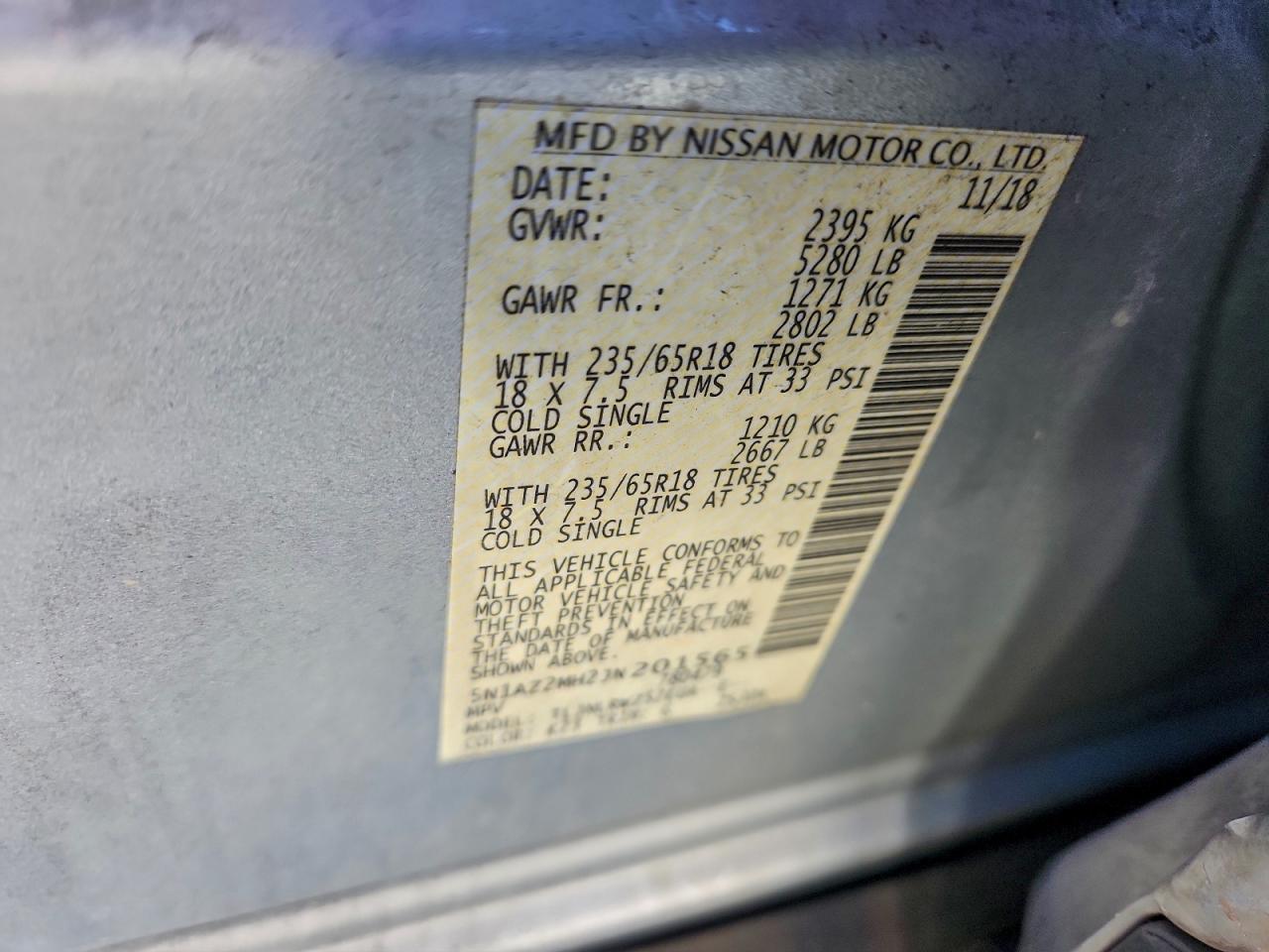 2018 NISSAN MURANO S photo 37