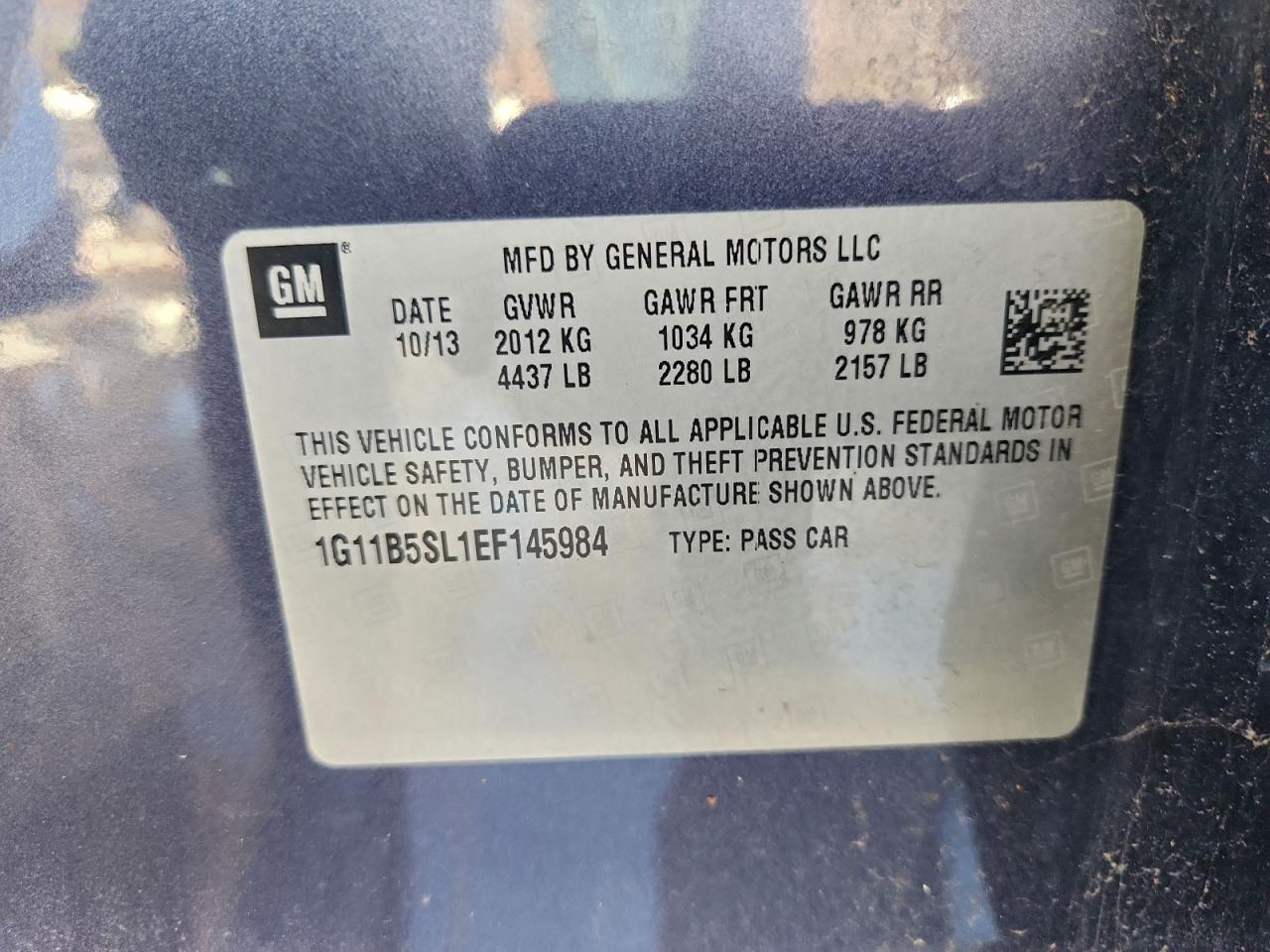 2014 CHEVROLET MALIBU LS photo 34
