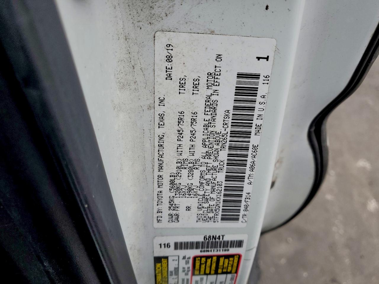 2019 TOYOTA TACOMA ACCESS CAB photo 12