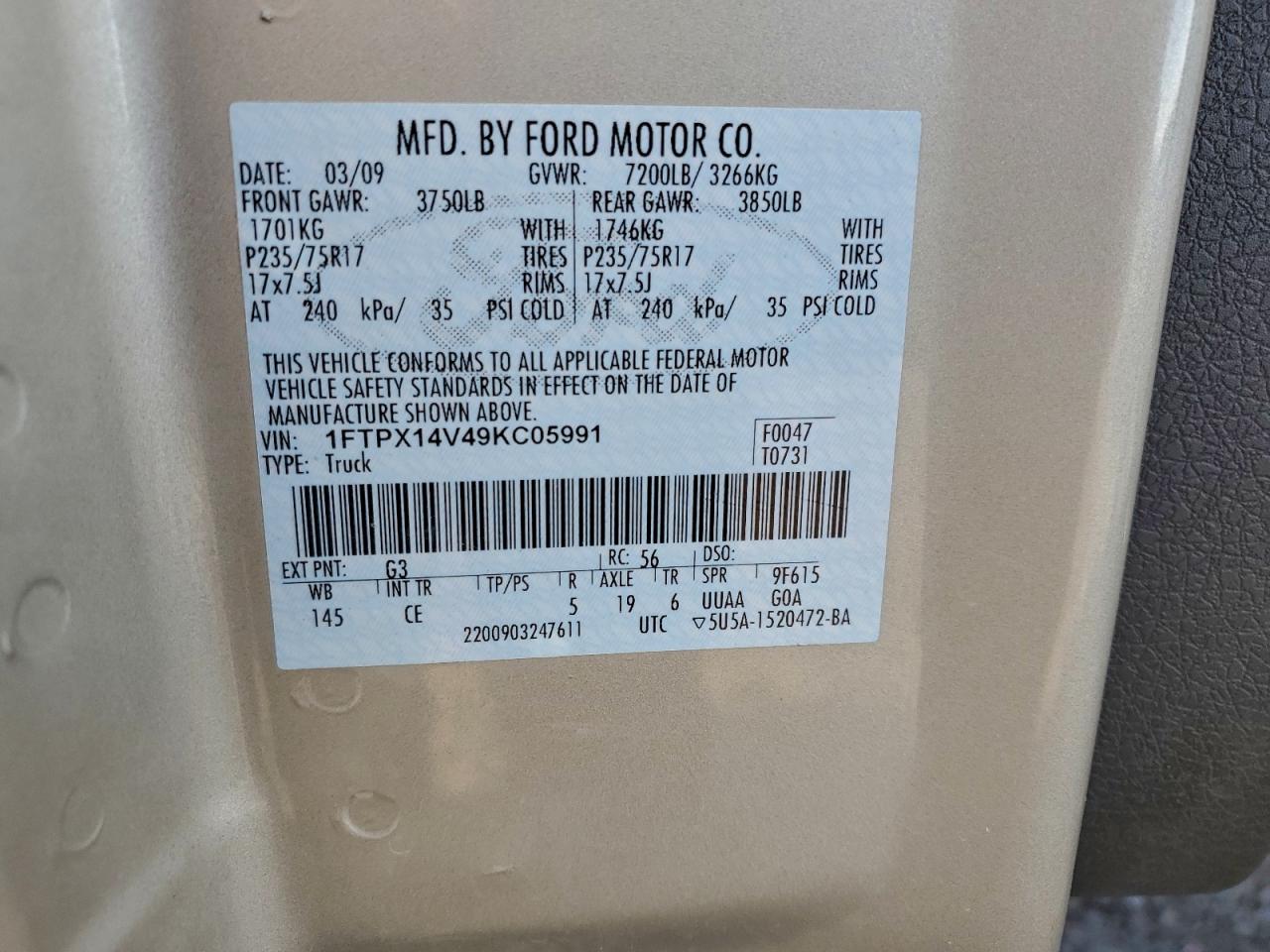 2009 FORD F150 SUPER CAB photo 23