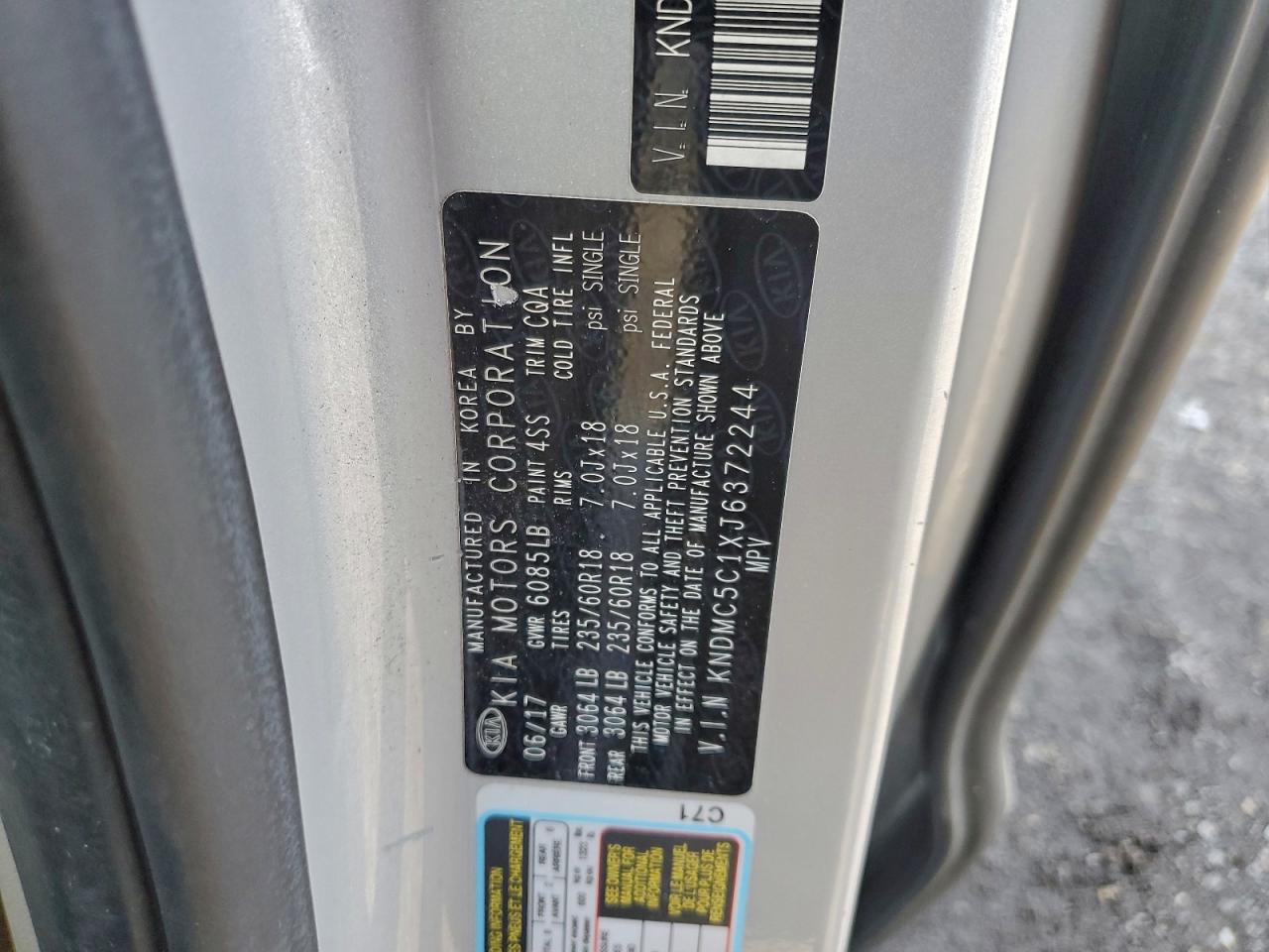 2018 KIA SEDONA EX photo 25