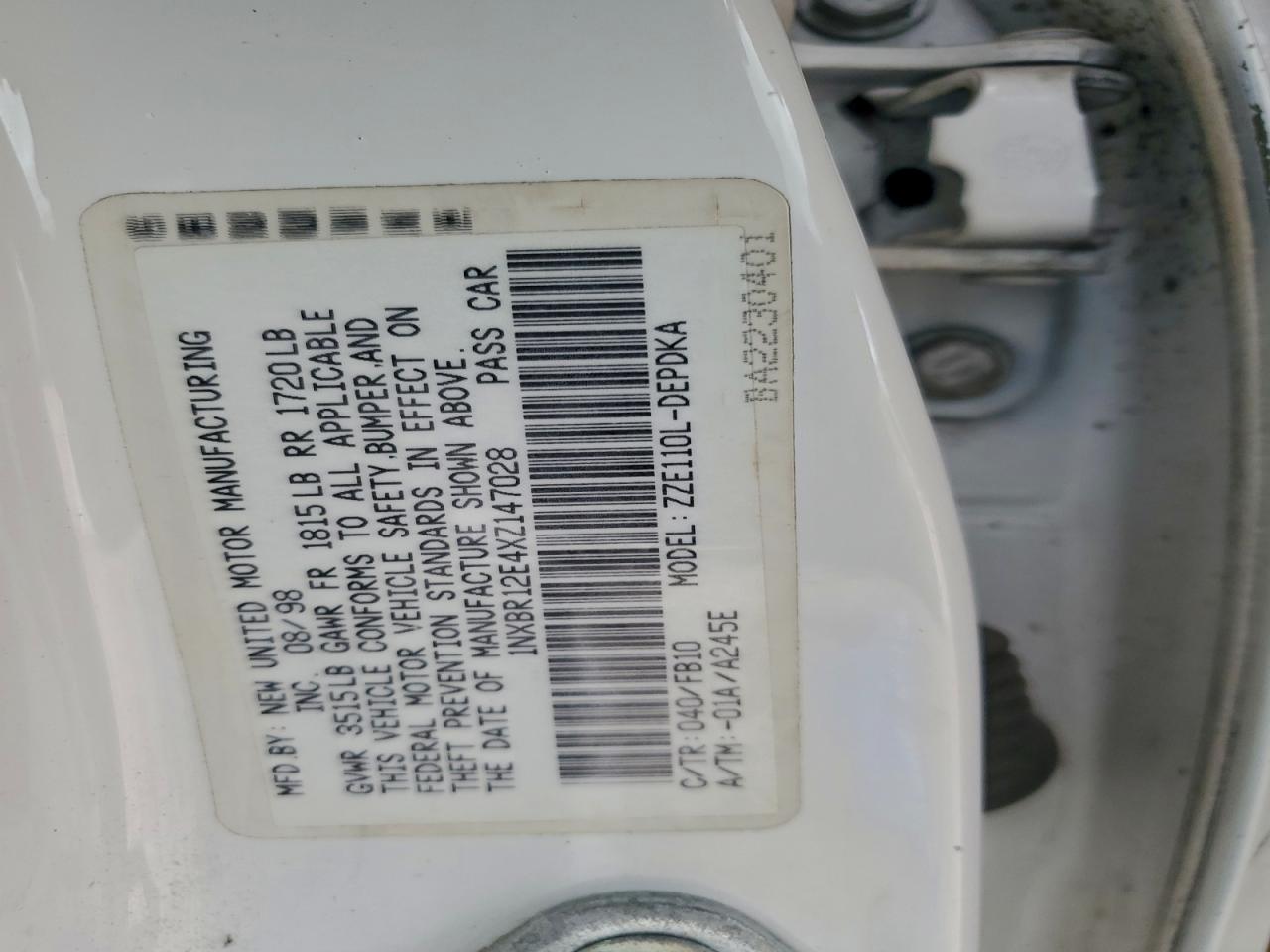 1999 TOYOTA COROLLA VE photo 34