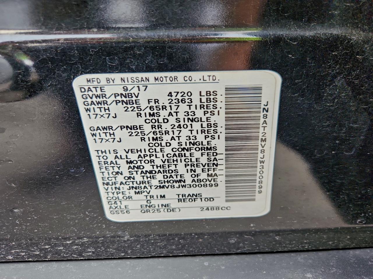 2018 NISSAN ROGUE S photo 37