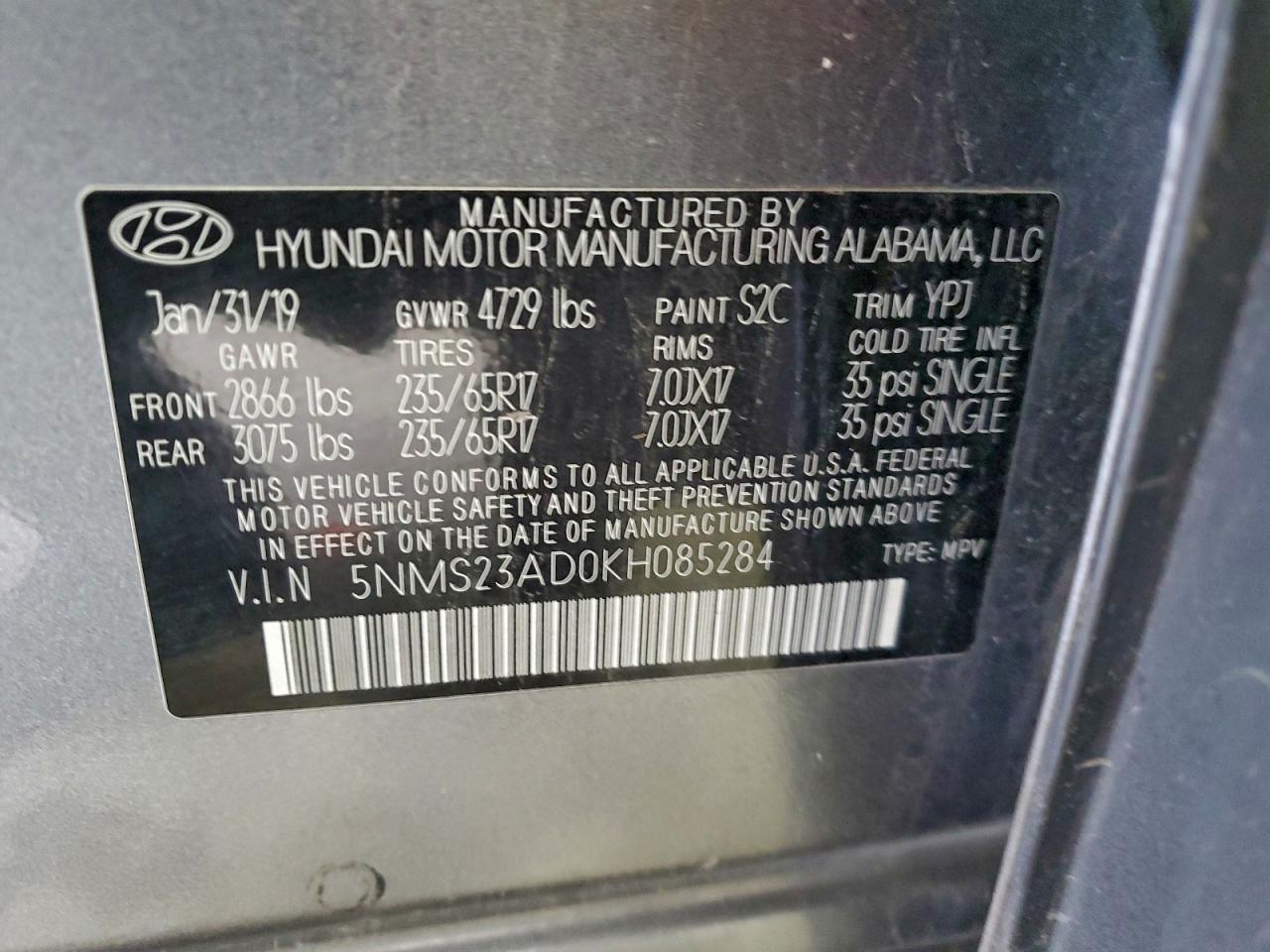 2019 HYUNDAI SANTA FE SE photo 13