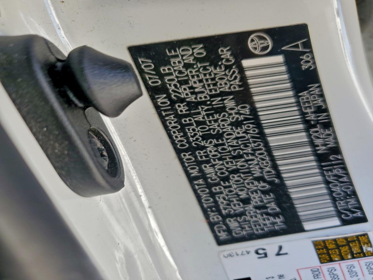 2007 TOYOTA PRIUS photo 12