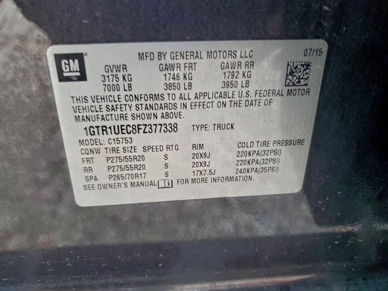 2015 GMC SIERRA C1500 SLE photo 13