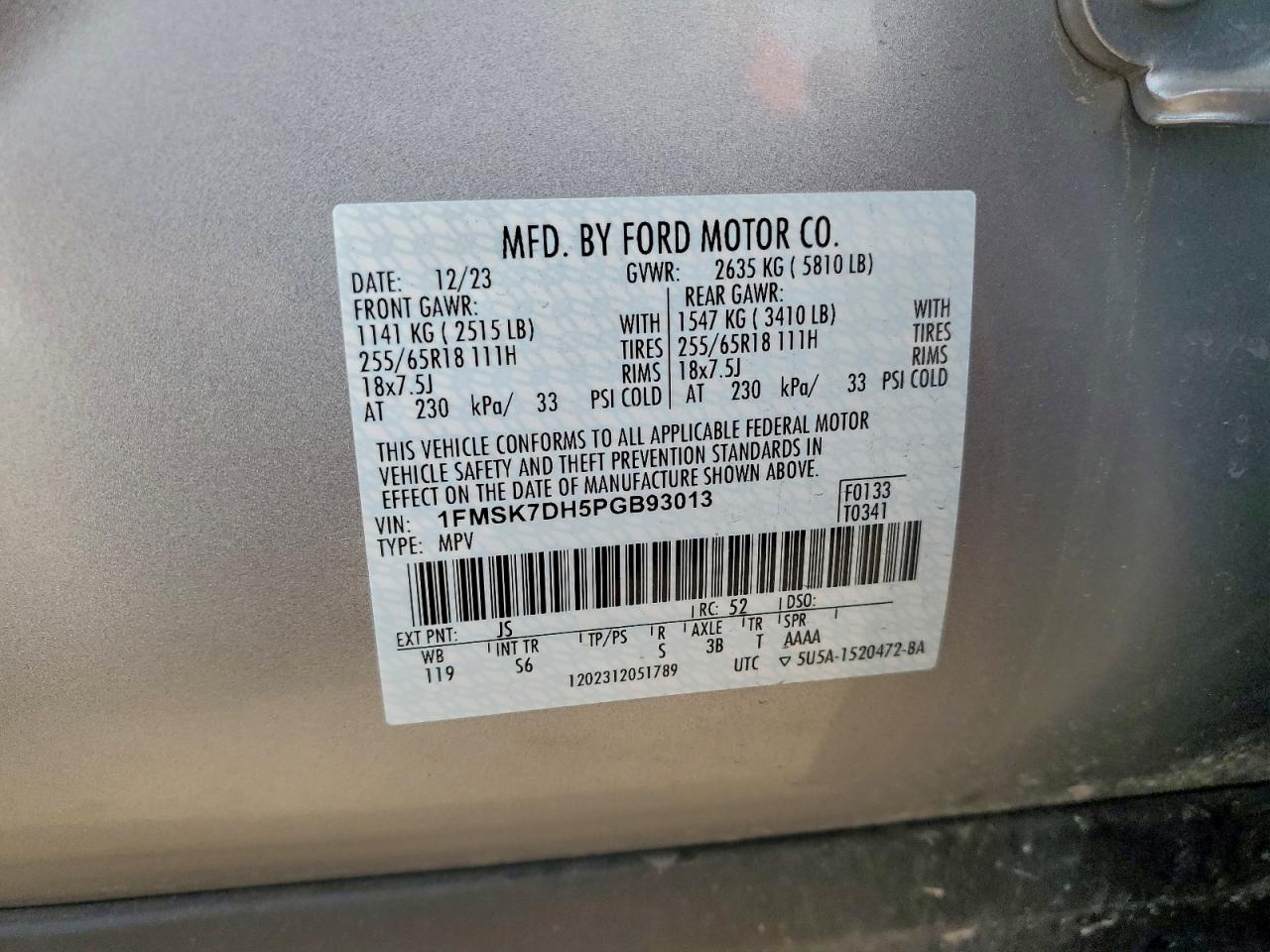 2023 FORD EXPLORER XLT photo 13