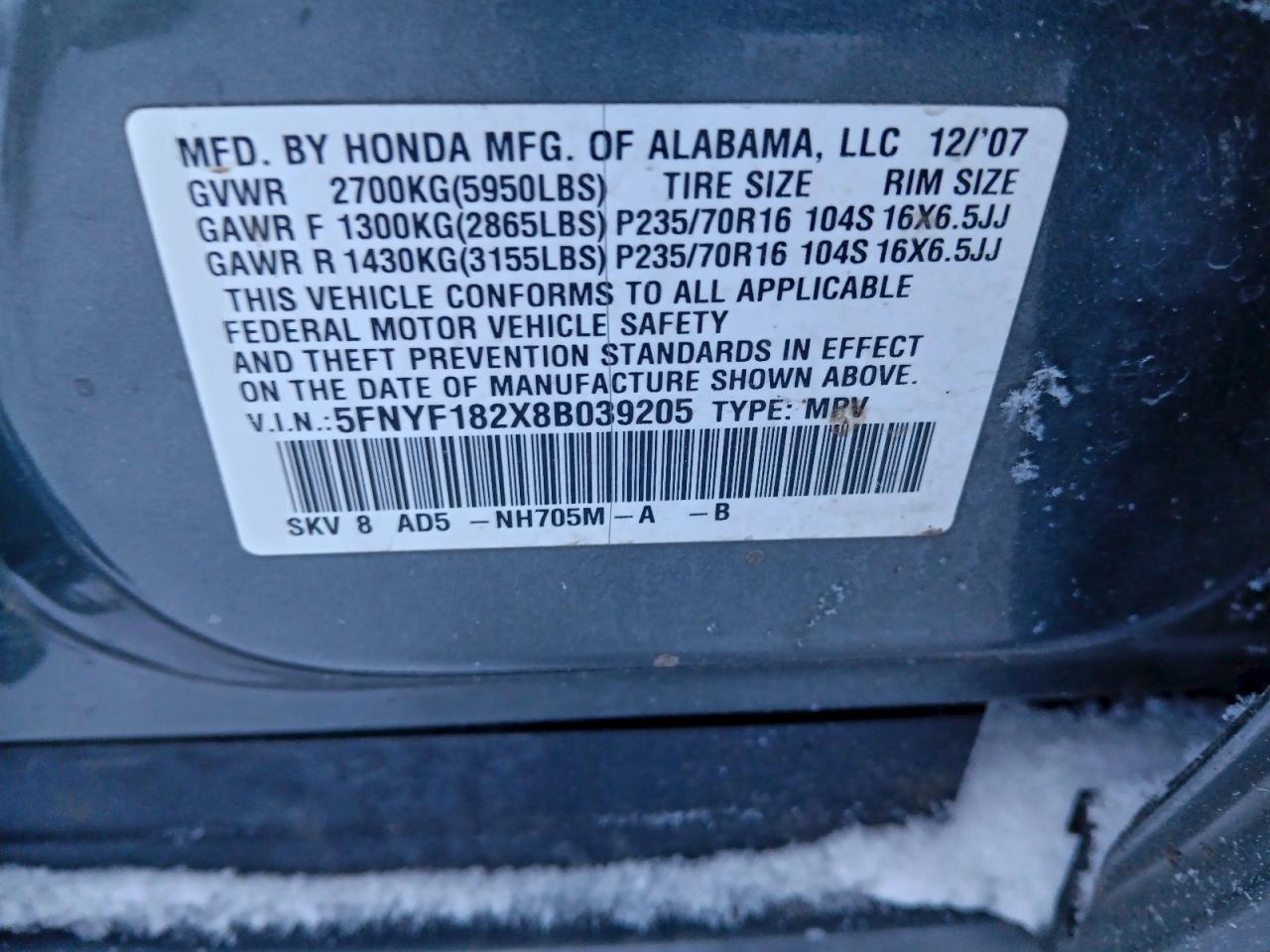 2008 HONDA PILOT VP photo 12