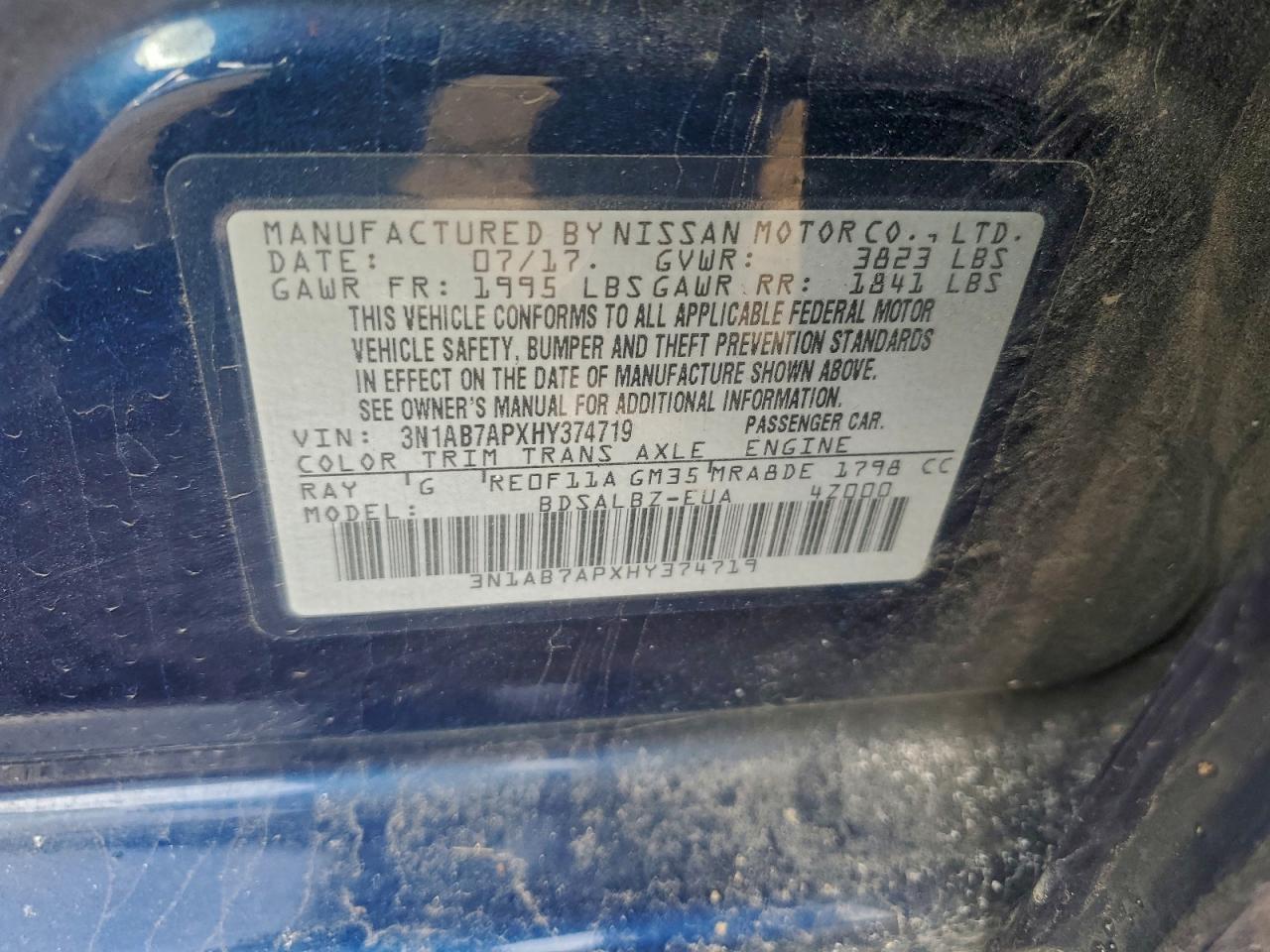2017 NISSAN SENTRA S photo 23