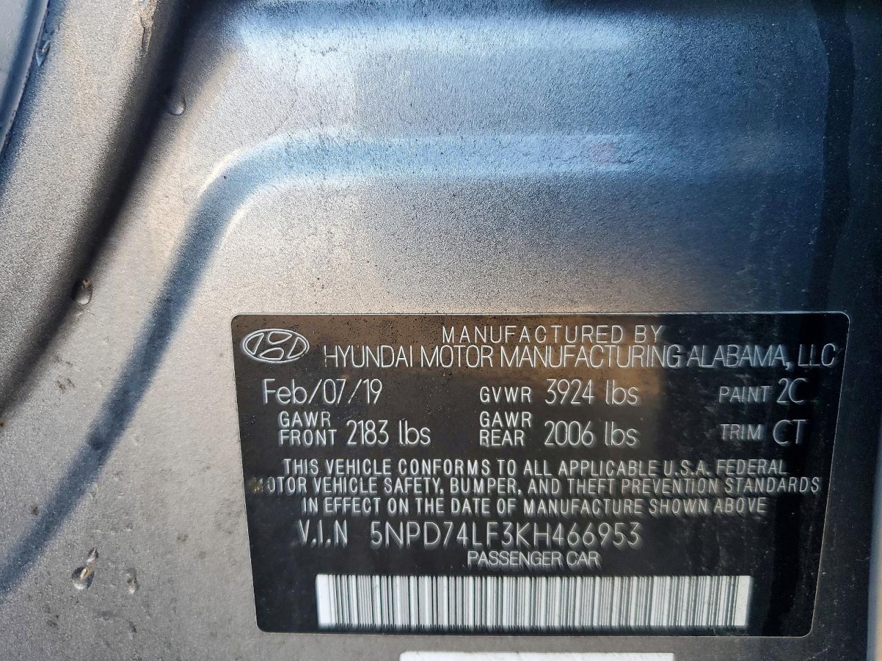 2019 HYUNDAI ELANTRA SE photo 13