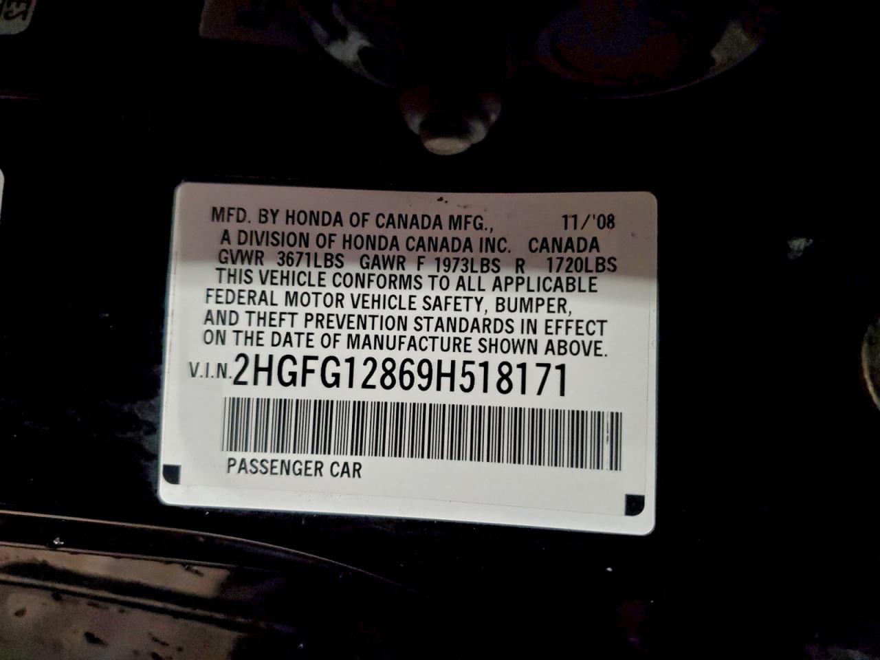 2009 HONDA CIVIC EX photo 23