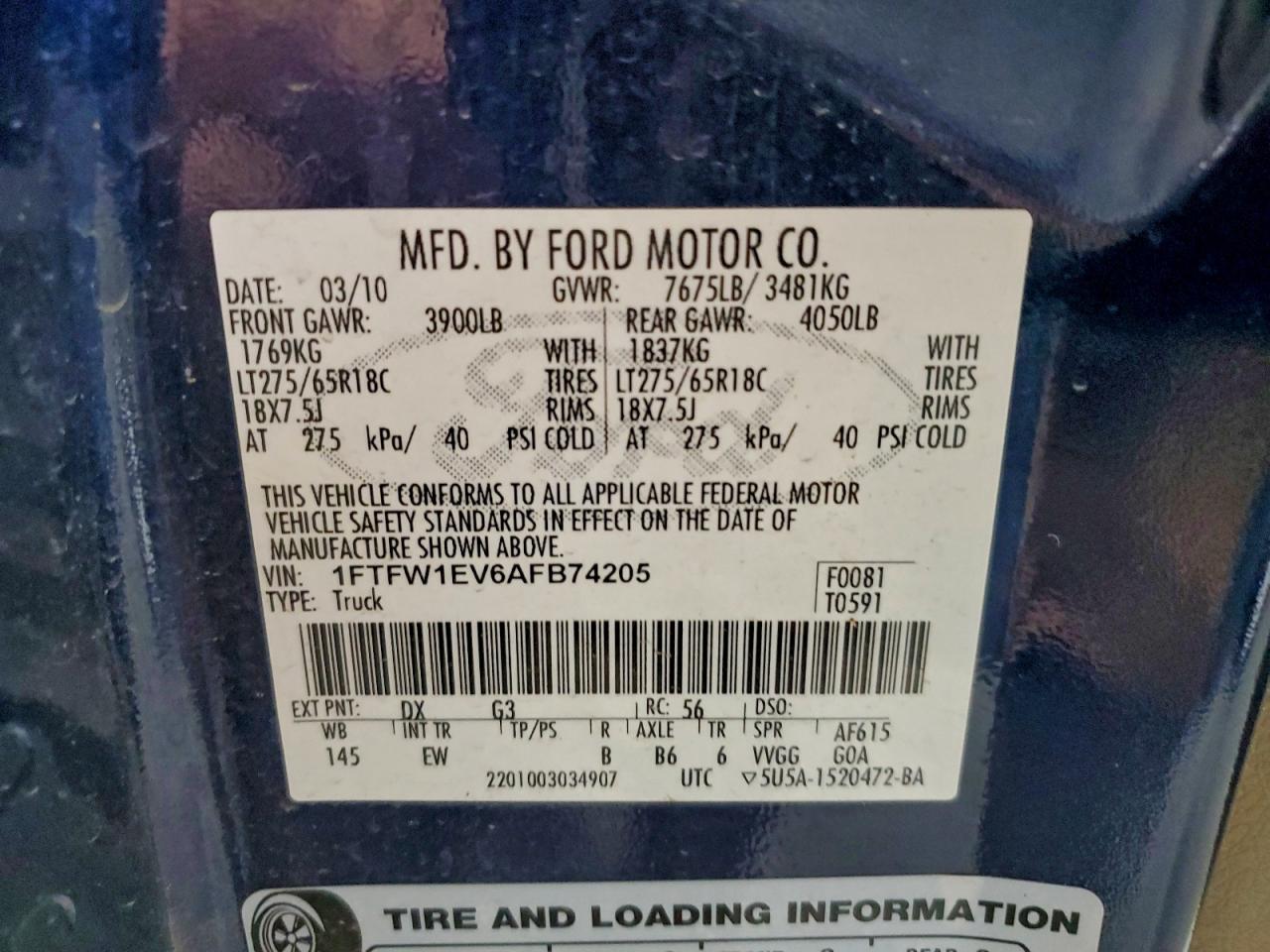 2010 FORD F150 SUPERCREW photo 23