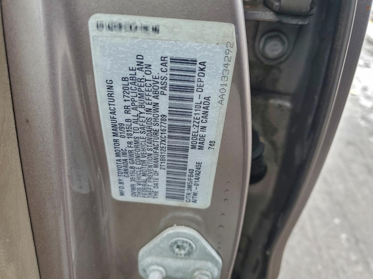 1999 TOYOTA COROLLA VE photo 23