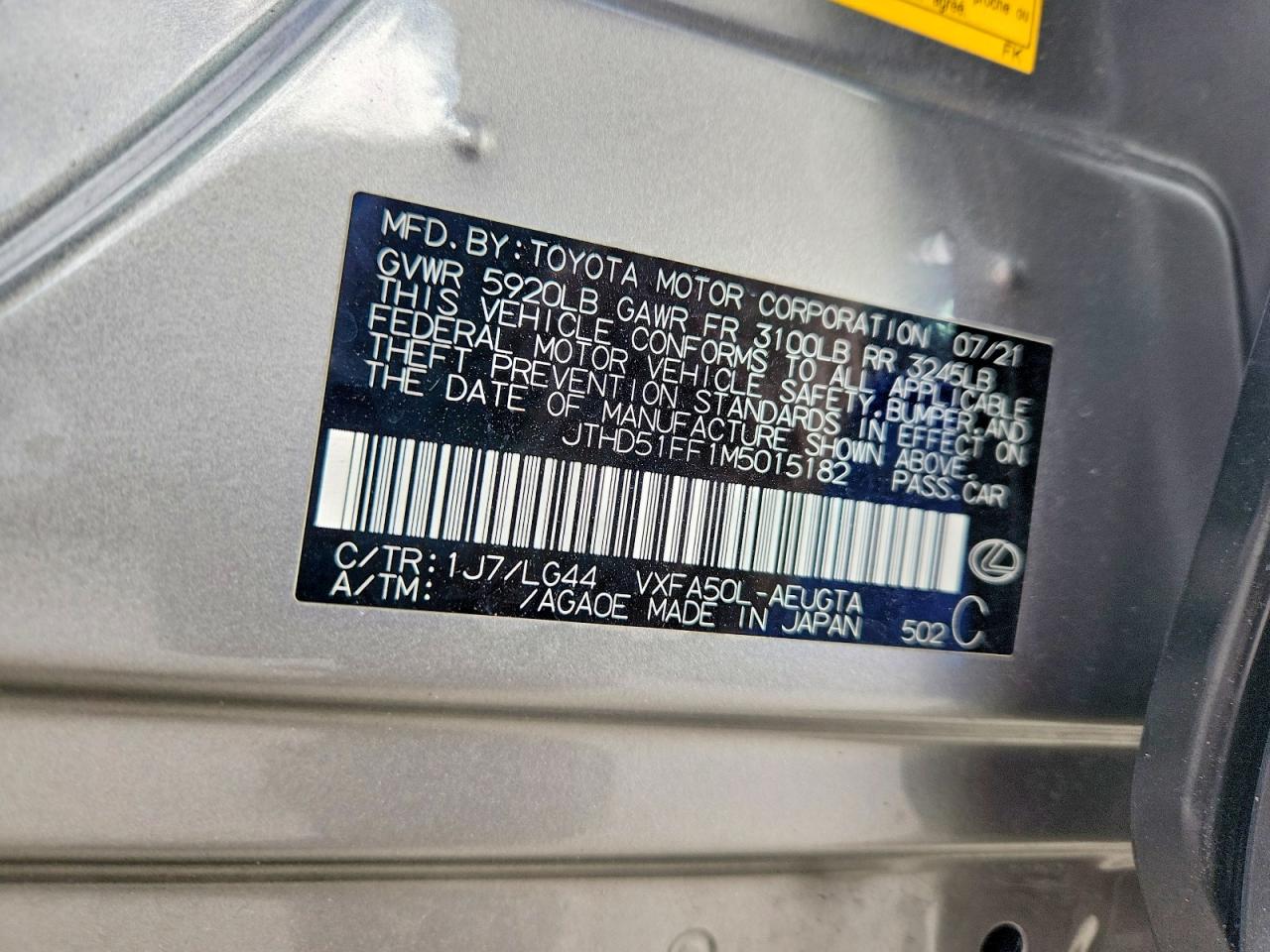 2021 LEXUS LS 500 BASE photo 12