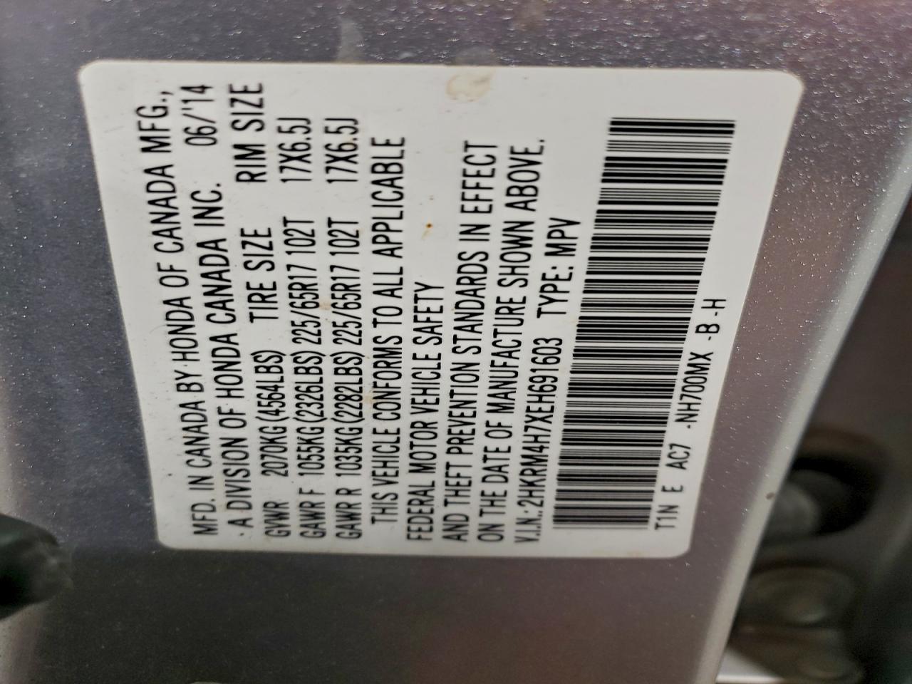 2014 HONDA CR-V EXL photo 40