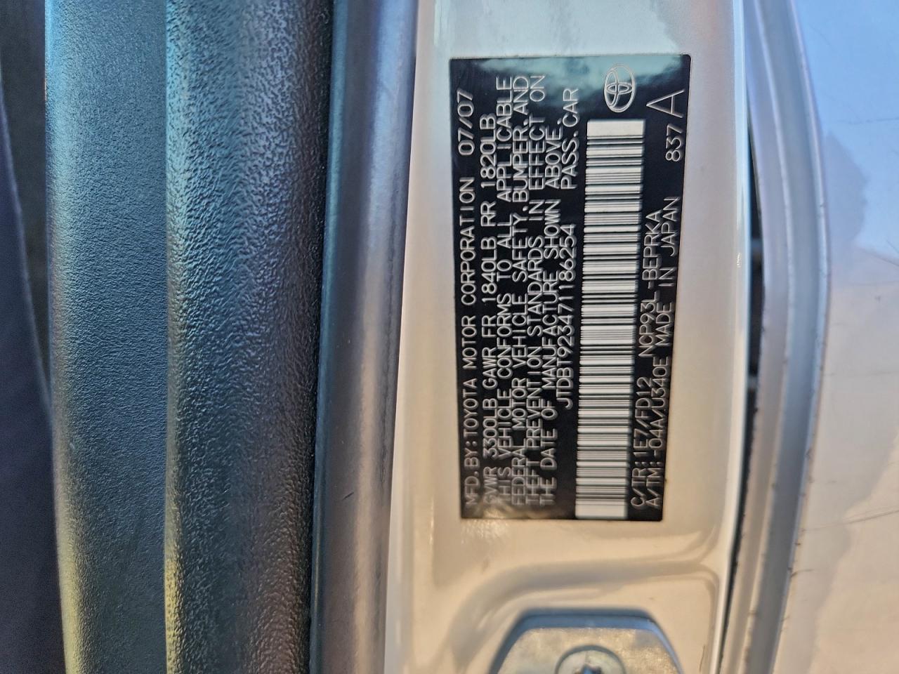 2007 TOYOTA YARIS photo 23