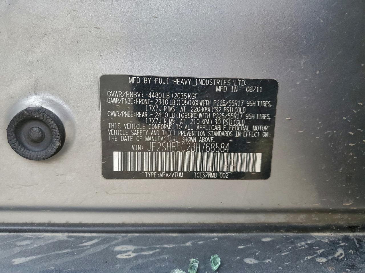 2011 SUBARU FORESTER LIMITED photo 34