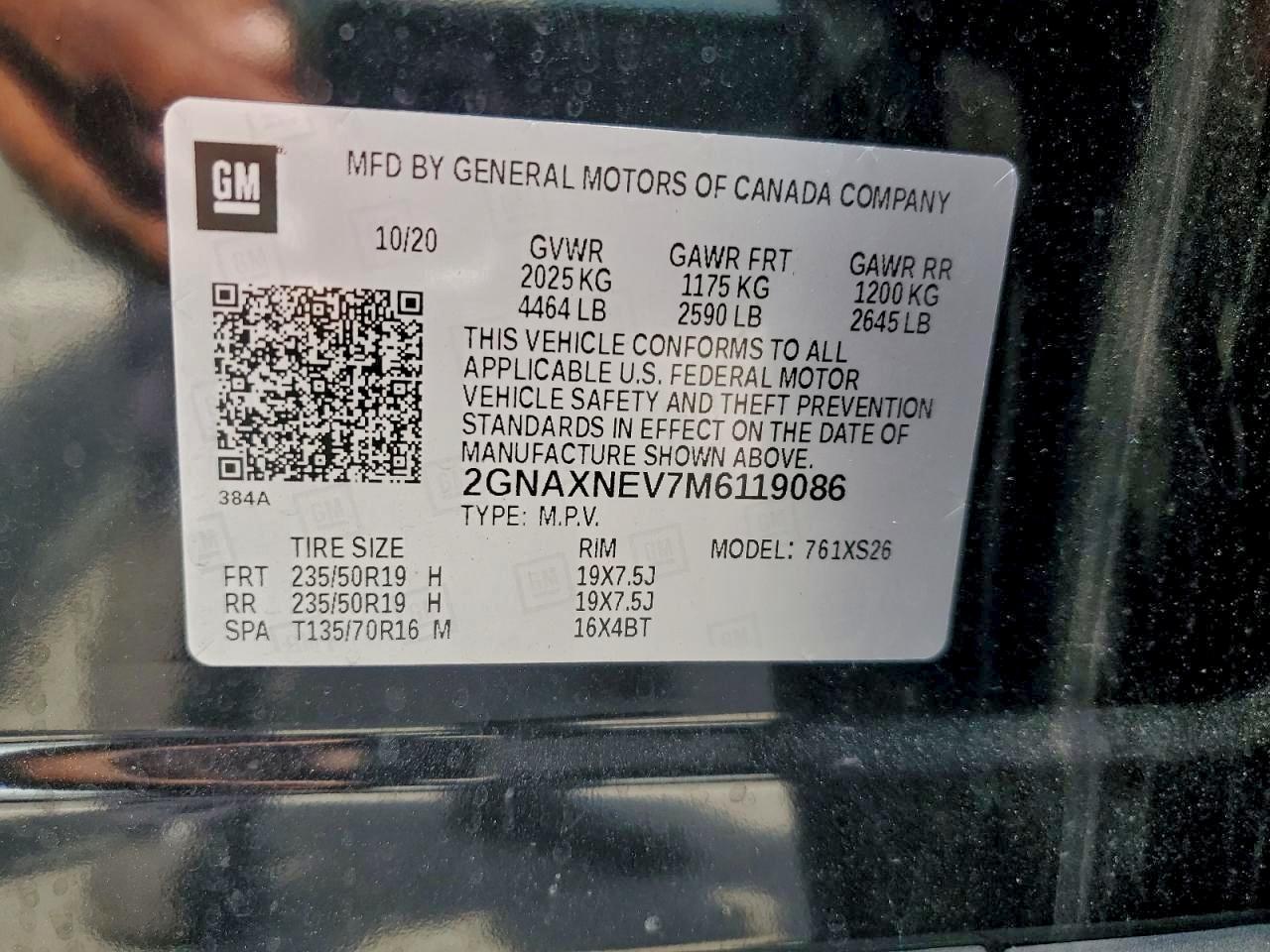 2021 CHEVROLET EQUINOX PREMIER photo 25